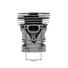 Kompletter Zylinder mit Kolben für Kettensägen Husqvarna 455 455E 455 Rancher Jonsered CS2255 47 mm (OEM 537320402)