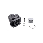 Kompletter Zylinder mit Kolben für Kettensägen Husqvarna 51 55 55 Rancher 45 mm (OEM 503168301)