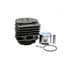 Kompletter Zylinder mit Kolben für Kettensägen Husqvarna 51 55 55 Rancher 46 mm (OEM 503609171)