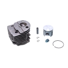 Kompletter Zylinder mit Kolben für Kettensägen Husqvarna 51 55 55 Rancher Nikasil 46 mm (OEM 503609104 503609171 503971871 503609102 503609172)