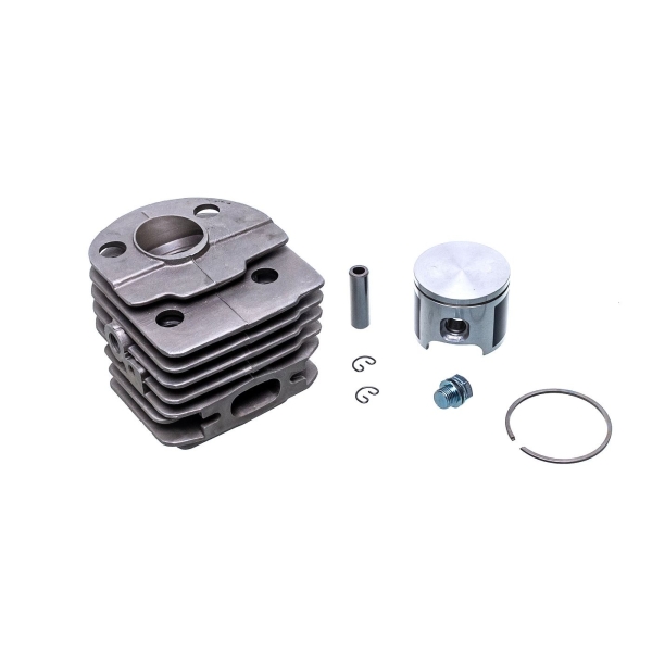 Kompletter Zylinder mit Kolben für Kettensägen Husqvarna 51 55 55 Rancher Nikasil 46 mm (OEM 503609104 503609171 503971871 503609102 503609172)