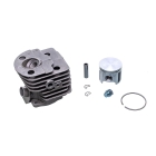 Kompletter Zylinder mit Kolben für Kettensägen Husqvarna 51 55 55 Rancher Nikasil 46 mm (OEM 503609104 503609171 503971871 503609102 503609172)