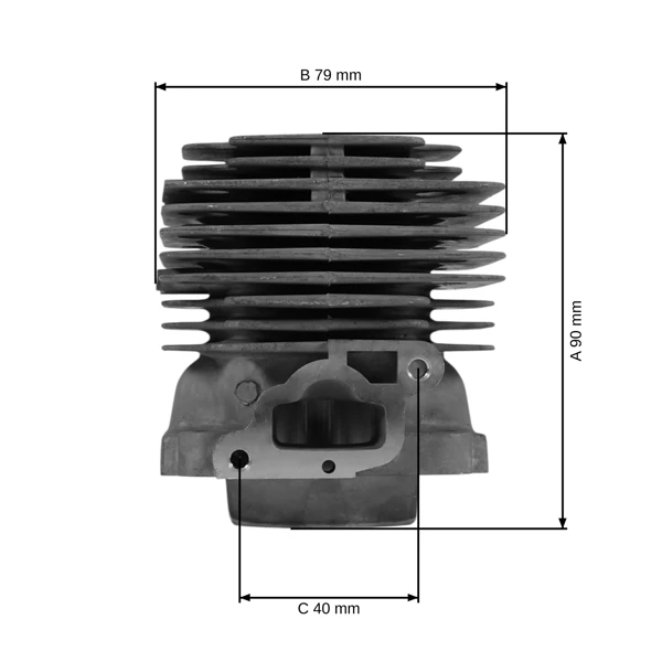 Kompletter Zylinder mit Kolben für Kettensägen OLEO-MAC Oleomac 746T 446BP Efco 8460 8465 42 mm (OEM 61122014F)