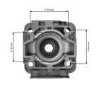 Kompletter Zylinder mit Kolben für Kettensägen OLEO-MAC Oleomac 746T 446BP Efco 8460 8465 42 mm (OEM 61122014F)