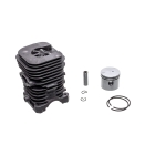 Kompletter Zylinder mit Kolben für Kettensägen Partner 350 351 370 390 420 Poulan 2250 2350 2450 Jonsered 2035 McCulloch Mac Cat 440 41,1 mm (OEM 530069606)