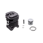 Kompletter Zylinder mit Kolben für Kettensägen Partner 350 351 370 390 420 Poulan 2250 2350 2450 Jonsered 2035 McCulloch Mac Cat 440 41,1 mm (OEM 530069606)