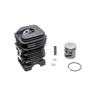 Kompletter Zylinder mit Kolben für Kettensägen Partner 742 842 840 Jonsered CS2138S McCulloch CS42S Mac 738 740 742 842 Poulan P4018AV S1970 41 mm (OEM 530071885)