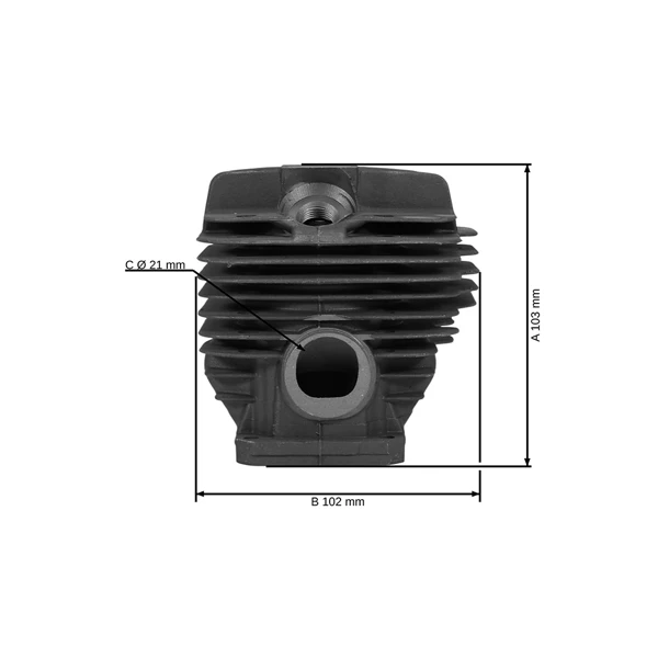 Kompletter Zylinder mit Kolben für Kettensägen Stihl 044 MS440 52 mm