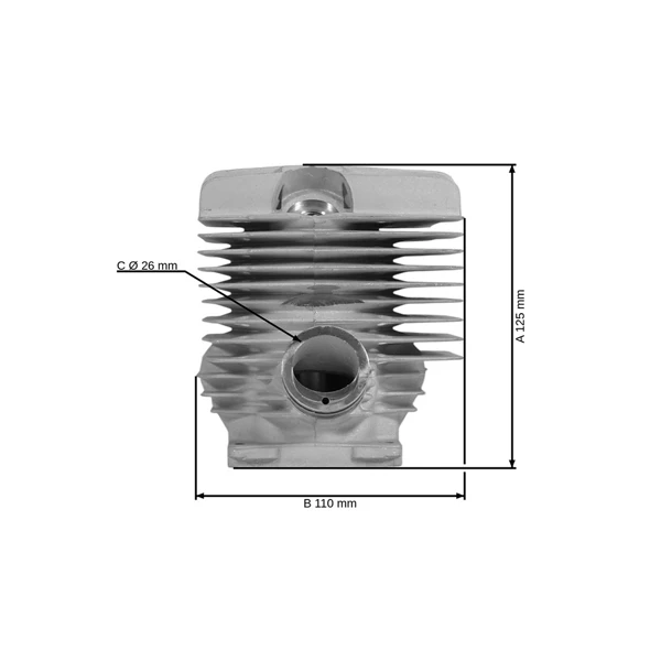 Kompletter Zylinder mit Kolben für Kettensägen Stihl 088 MS880 60 mm (OEM 11240201209)