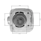 Kompletter Zylinder mit Kolben für Kettensägen Stihl MS341 MS361 47 mm (OEM 11350201202)