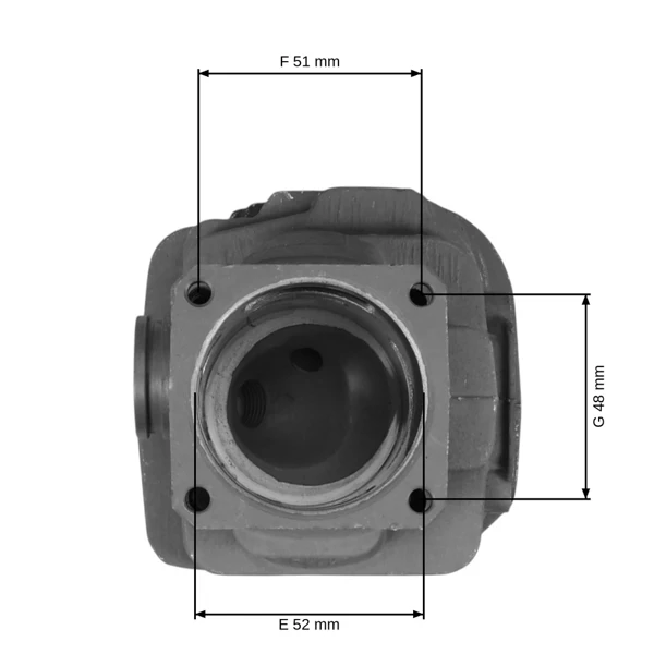 Kompletter Zylinder mit Kolben für Kettensägen Stihl MS381 52 mm (OEM 11190201204)