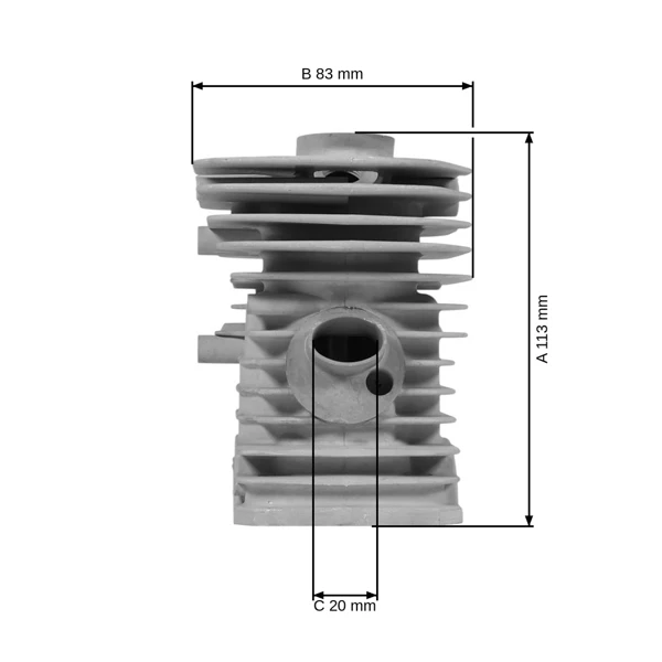 Kompletter Zylinder mit Kolben für Kettensägen und Freischneider Husqvarna 40 45 49 240R 245R Jonsered GR41 GR44 GR50 RS44 2041 2045 2050 40 mm (OEM 506010607)