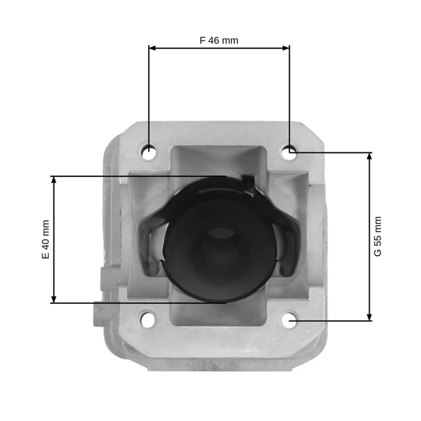 Kompletter Zylinder mit Kolben für Kettensägen und Freischneider Husqvarna 40 45 49 240R 245R Jonsered GR41 GR44 GR50 RS44 2041 2045 2050 40 mm (OEM 506010607)