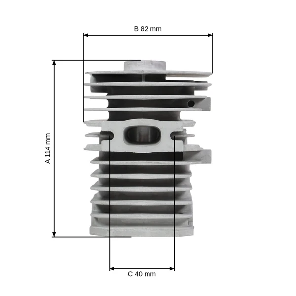 Kompletter Zylinder mit Kolben für Kettensägen und Freischneider Husqvarna 40 45 49 240R 245R Jonsered GR41 GR44 GR50 RS44 2041 2045 2050 42 mm (OEM 503440802)