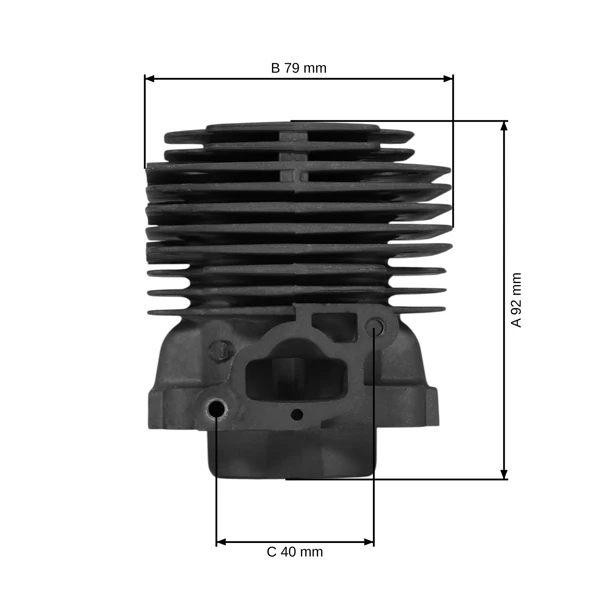 Kompletter Zylinder mit Kolben für Oleo - Mac 453BP 744 753T 755 Efco 8530 45mm (OEM 61112035B)