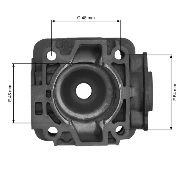 Kompletter Zylinder mit Kolben für Oleo - Mac 453BP 744 753T 755 Efco 8530 45mm (OEM 61112035B)