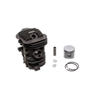 Kompletter Zylinder mit Kolben für OLEO-MAC Kettensägen Oleomac 937 GS370 Efco 137 38mm (OEM 50182005A)