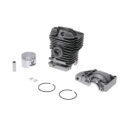 Kompletter Zylinder mit Kolben und unterer Abdeckung für Stihl 029 MS290 46 mm Kettensägen (OEM 11270201210 11270212500)