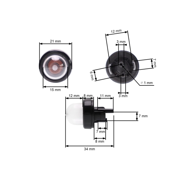 Kraftstoffpumpe für Stihl Husqvarna Kettensägen und Freischneider (OEM 503936601 41303506200)
