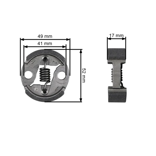 Kupplung für chinesische Motorsensen und Motorsensen aus dem Hobbymarkt mit einem Hubraum von 26 ccm