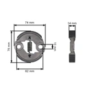 Kupplung für Freischneider Kawasaki TD33 TD40 TD48 TH34 TH43 TH48 TJ35E TJ45E Tanaka 328 (OEM 49049-2075 49049-2053 311703-3552-00)
