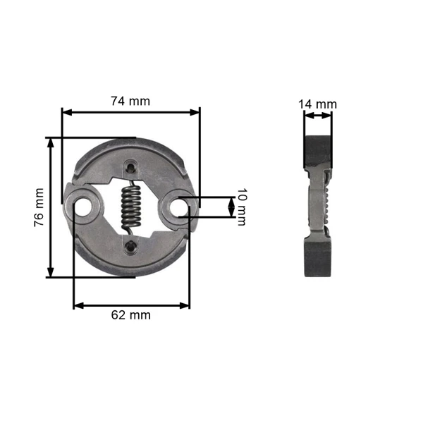 Kupplung für Freischneider Kawasaki TD33 TD40 TD48 TH34 TH43 TH48 TJ35E TJ45E Tanaka 328 (OEM 49049-2075 49049-2053 311703-3552-00)