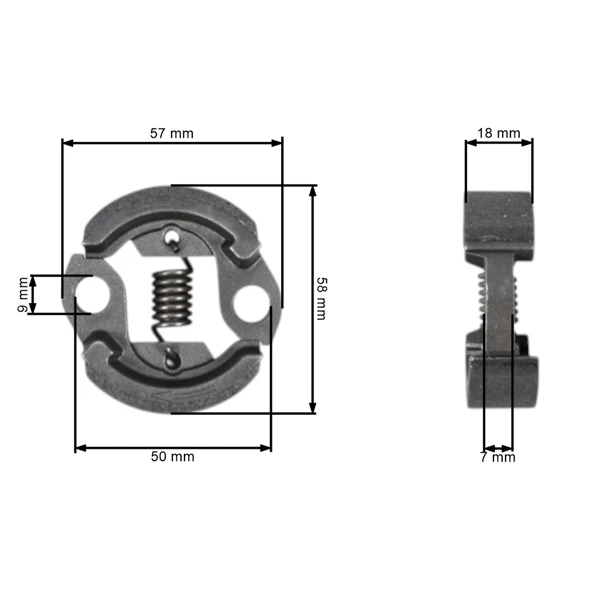 Kupplung für Freischneider OLEO-MAC Oleo-mac 720 722S 726D 726T OS255 Sparta 25 Sparta 250 (OEM 4161202AR 61030177R)