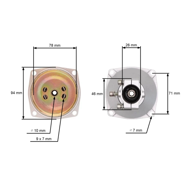 Kupplungsgehäuse für chinesische Motorsensen und Motorsensen aus dem Hobbymarkt mit Rohrdurchmesser 26 mm Welle 7 Zähne