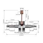 Kurbelwelle für Kettensägen Husqvarna 340 345 350 Jonsered 2141 2145 2150 CS2141 CS2145 CS2150 (OEM 503858071)