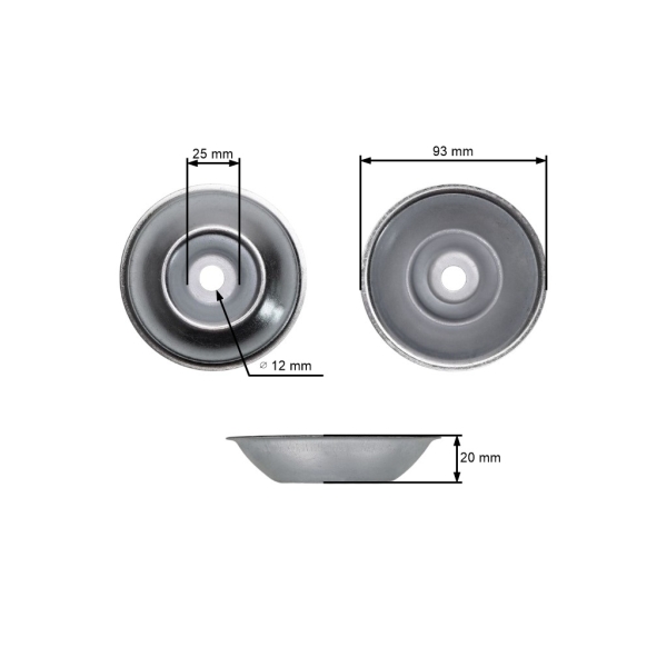 Laufteller mit 12 mm Innenlochdurchmesser für Motorsensen und Motortrimmer