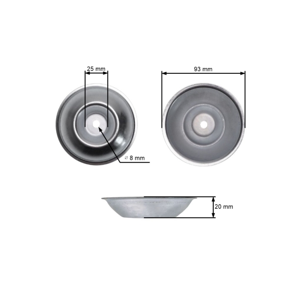 Laufteller mit 8 mm Innenlochdurchmesser für Motorsensen und Motortrimmer