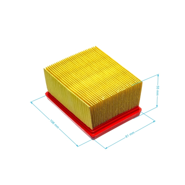 Luftfilter 106 mm x 81 mm x 56 mm für Trennschneider und Marken Makita Dolmar Wacker Diamond (OEM 394173010 0108074 0108076 0108077 0204330 0159441)