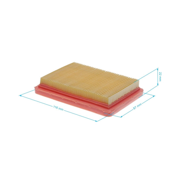 Luftfilter 116 mm x 87 mm x 21 mm für Zongshen NH150H Motoren (OEM 100030663)