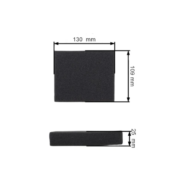 Luftfilter 130 mm x 109 mm x 25 mm für Stiga GGP SV150 RV150 V35 SV40 RV45 Motoren (OEM 1111-9152-01)