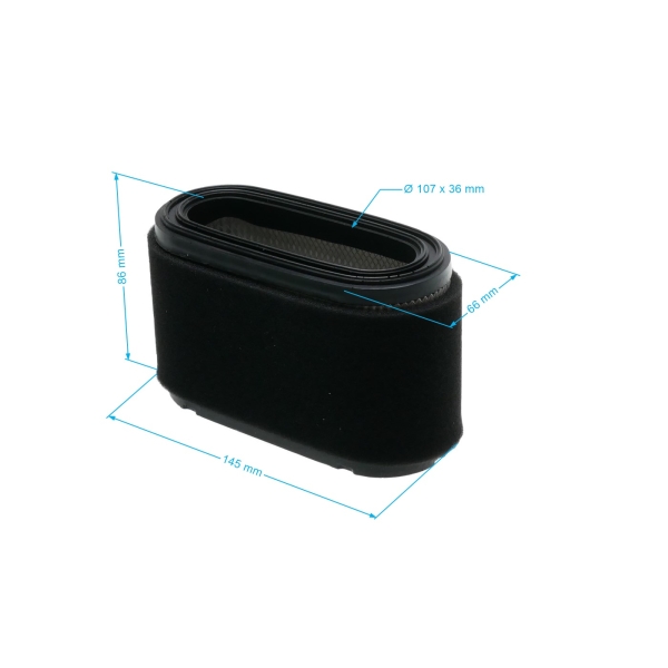 Luftfilter 135 mm x 86 mm x 61 mm für Alpina Mountfield GGP Stiga Motoren (OEM 118551406/0)