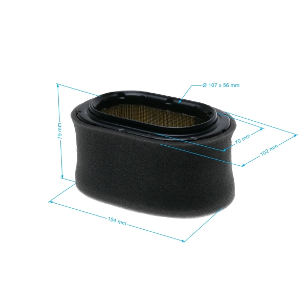 Luftfilter 143 mm x 93 mm x 81 mm für Wacker Motoren BS500 BS500S BS600 BS600S BS650 BS700 BS720 (OEM 0114792-219)