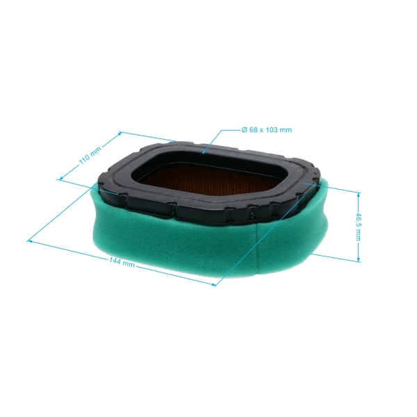 Luftfilter 144 mm x 109 mm x 43 mm für Kohler-Motoren SV710 720 730 735 740 (OEM 3208303-S)