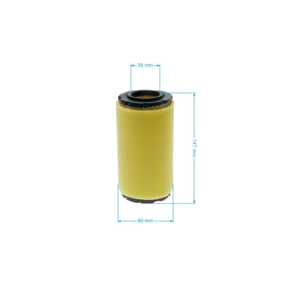 Luftfilter 145 mm x 80 mm x 35 mm für Briggs & Stratton Motoren (OEM 793569)