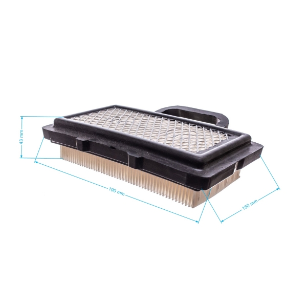 Luftfilter 187 mm x 107 mm x 42 mm für Briggs & Stratton Intek V-Twin Motoren 16,0 PS - 27,0 PS (OEM 792101 5408H 401577 405577 406777 407777 40G777)