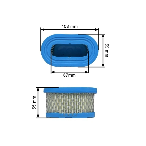 Luftfilter 94 mm x 59 mm x 55 mm für Briggs & Stratton Quantum-Motoren (OEM 497725)