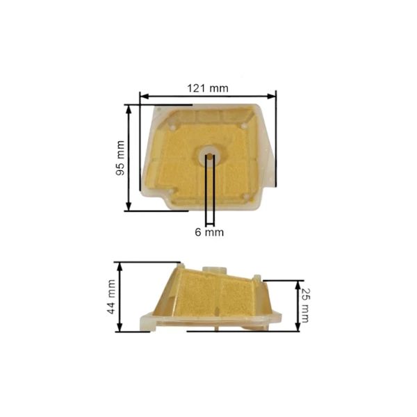 Luftfilter fleece für Kettensägen Stihl MS341 MS361 (OEM 11351201600)