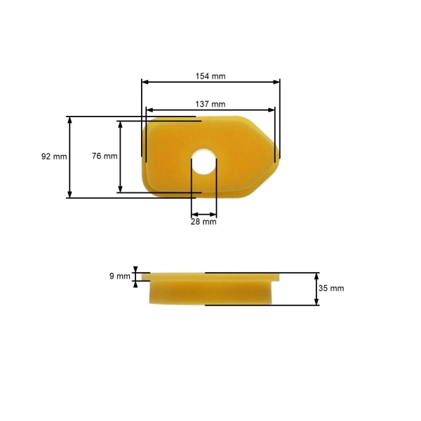 Luftfilter für Briggs & Stratton Classic Sprint Motoren Leistung 3,0 PS - 3,75 PS (OEM 004107 272235 272235S 4107 LG272235S SA2683)