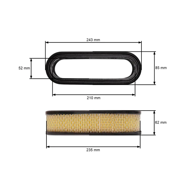 Luftfilter für Briggs & Stratton Motoren Leistung 12,0 PS - 18,0 PS (OEM 394019S)