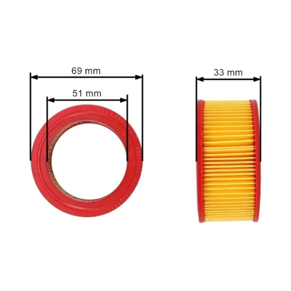 Luftfilter für chinesische Kettensägen und Sägen aus dem Hobbymarkt NAC SPS01-52