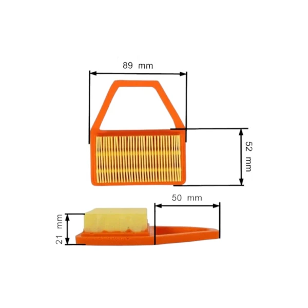 Luftfilter für Freischneider Oleomac 741BC 350S BC350 T BC400 S BC400 T OM 36 OM 43 OM 43 BP SPARTA 381 S SPARTA 381 T (OEM 61380013R)