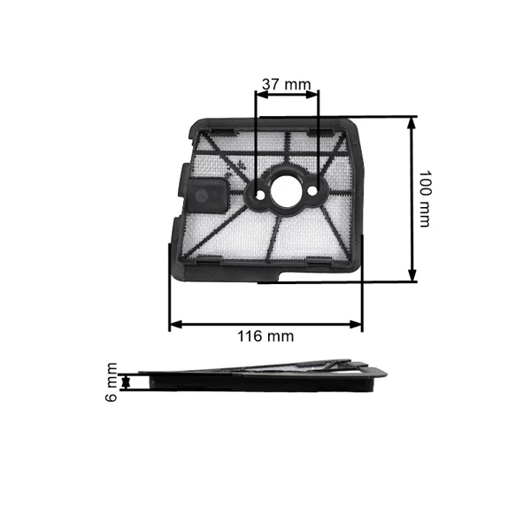 Luftfilter für Freischneider Stihl FS360 FS420 FS420L FS500 FS550 FS550L (OEM 41161201602 41161410300)