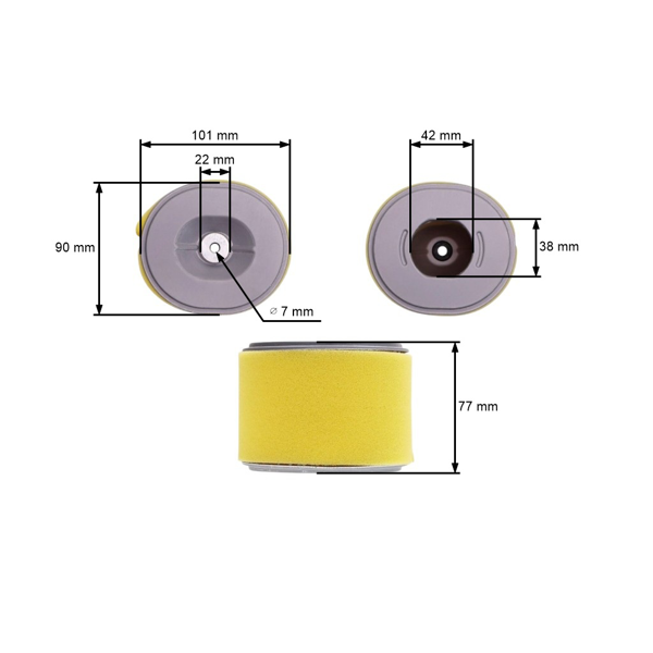 Luftfilter für Honda GX240 GX270 Motoren Leistung 8,0 PS - 9,0 PS (OEM 17210ZE2822 17210-ZE2-505 17210-ZE2-822 17210-ZE2-515)