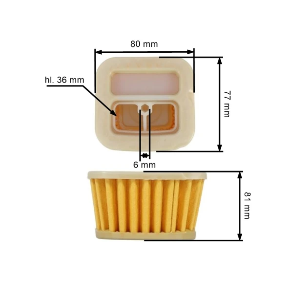 Luftfilter für Husqvarna 572XP 572XPG Kettensägen (OEM 596762301)