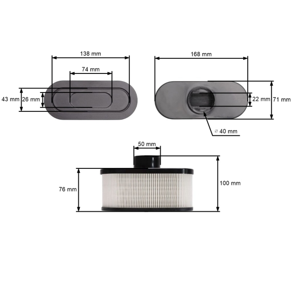 Luftfilter für Kawasaki-Motoren (OEM 11013-7047)