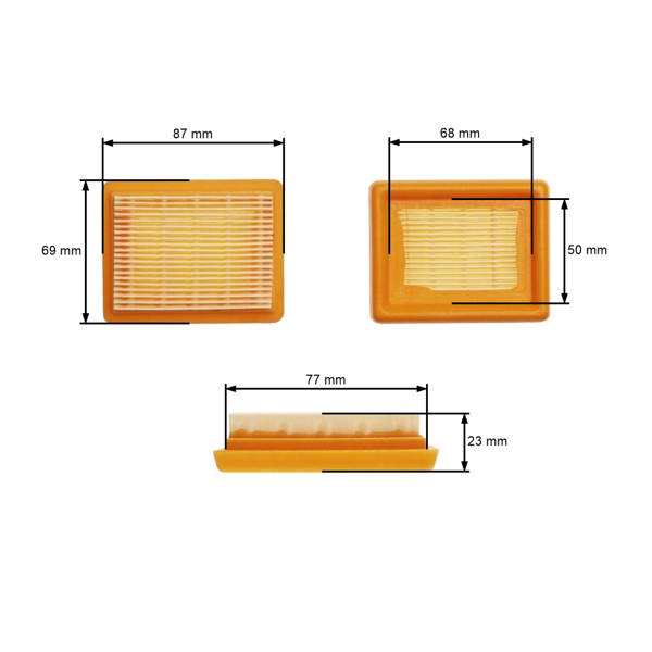 Luftfilter für Stihl BT120 FR350 FS120 FS200 FS250 FS300 FS350 FS400 FS450 FS480 MM55 (OEM 41341410300) Freischneider und Bodenbohrer